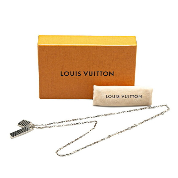 LOUIS VUITTON Black Damier Necklace - Picture 4 of 5